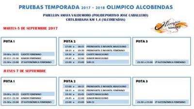 Cartel PruebasOlimpicoAlcobendas